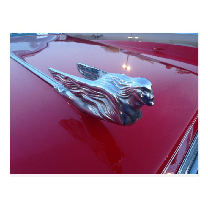 Cadillac Flying Woman Hood Ornament Post Card