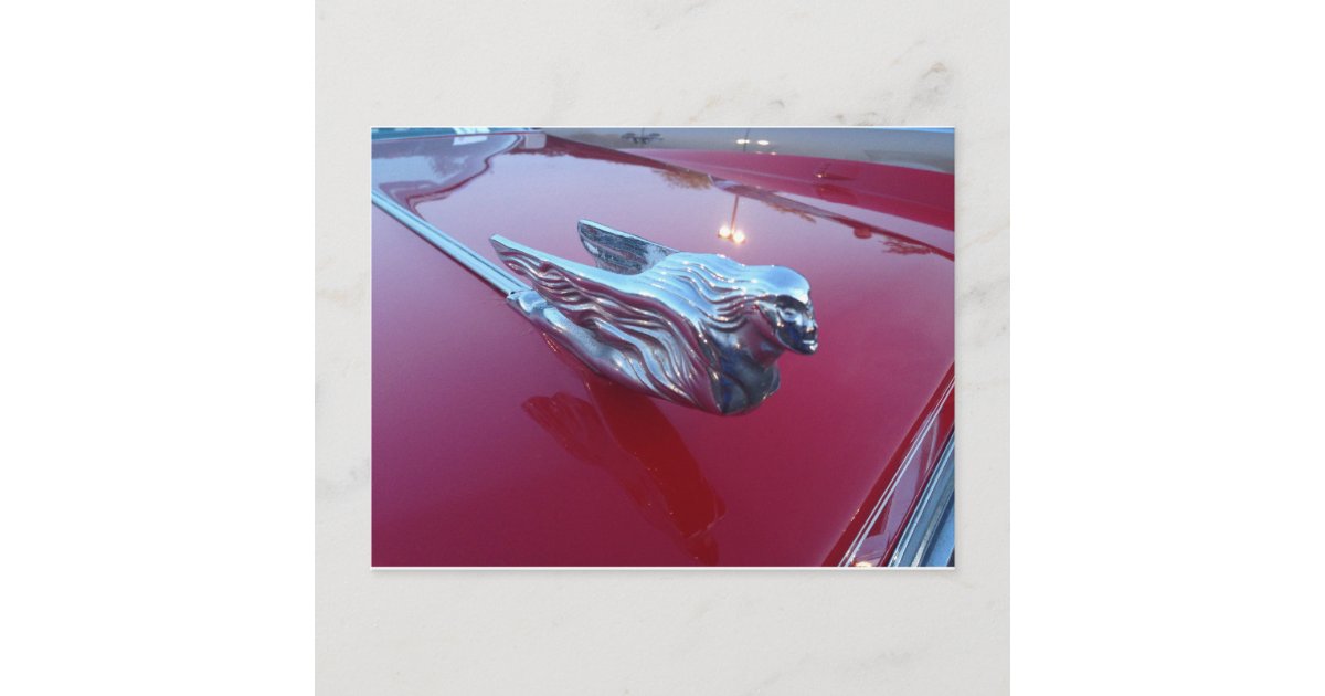 Cadillac Flying Woman Hood Ornament Postcard Zazzle