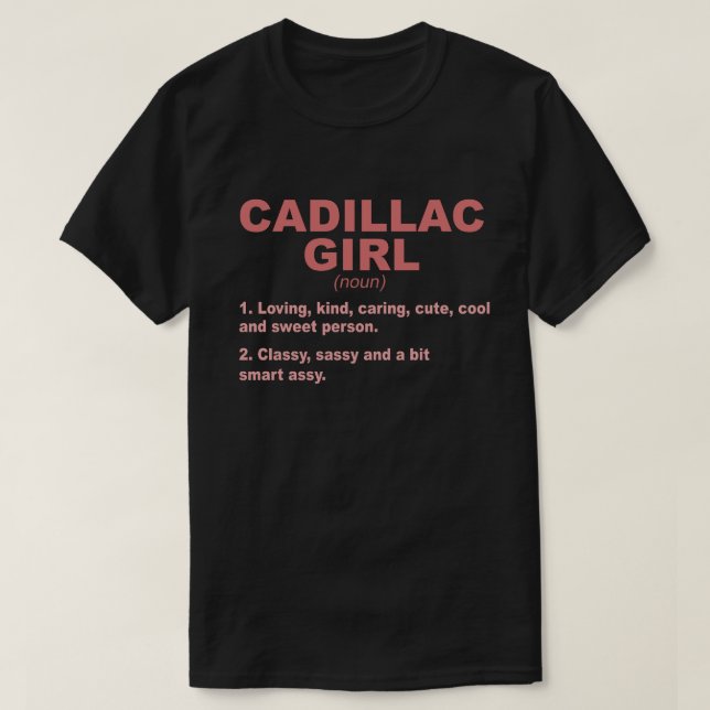 CADILLAC GIRL MI MICHIGAN Funny City Home Roots Gi T-Shirt (Design Front)