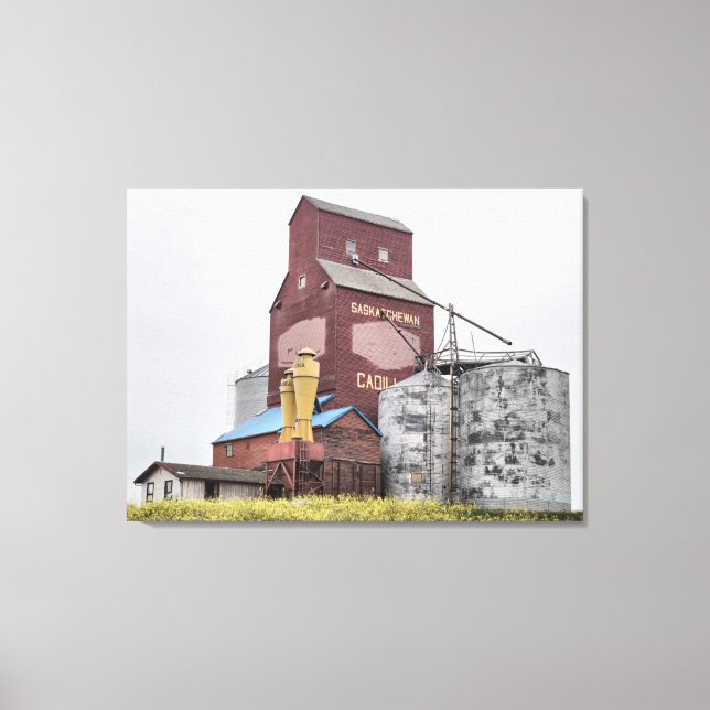Cadillac Grain Elevator Canvas Print (Front)
