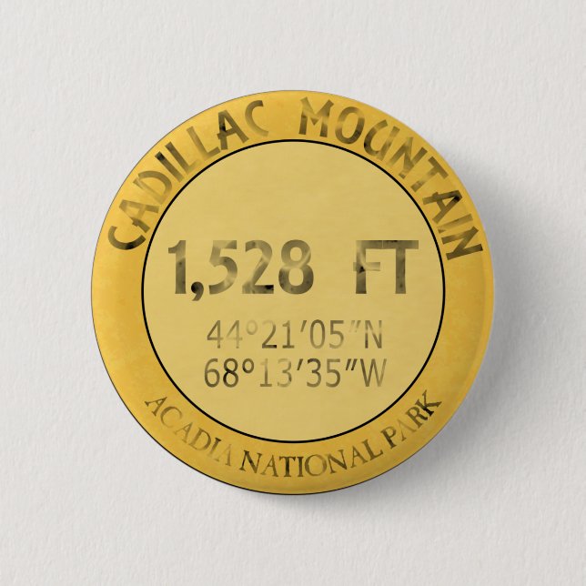 Cadillac Mountain Button (Front)