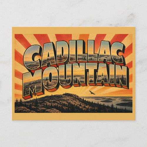 Cadillac Mountain Maine Granite Dome Coastal Views Postcard