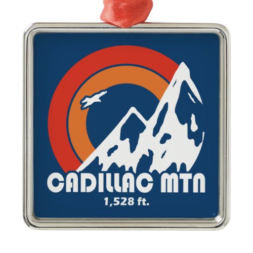 Cadillac Mountain Maine Sun Eagle Metal Ornament