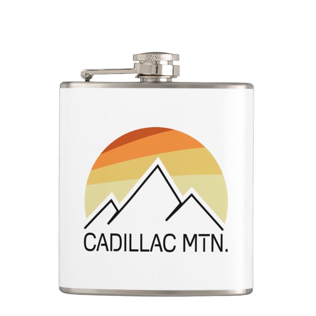 Cadillac Mountain Retro Flask (Front)