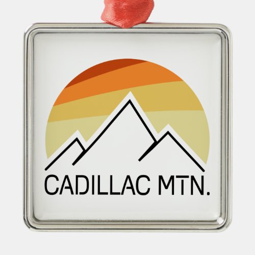 Cadillac Mountain Retro Metal Ornament