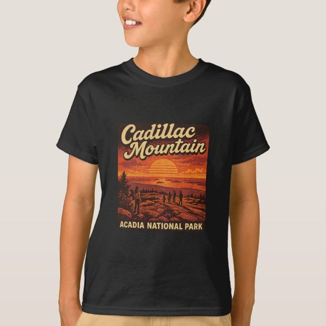 Cadillac Mountain Sunrise Maine Acadia National Pa T-Shirt (Front)