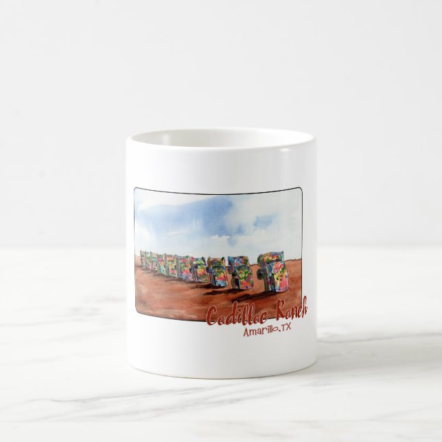 Cadillac Ranch, Amarillo, Texas Coffee Mug (Center)