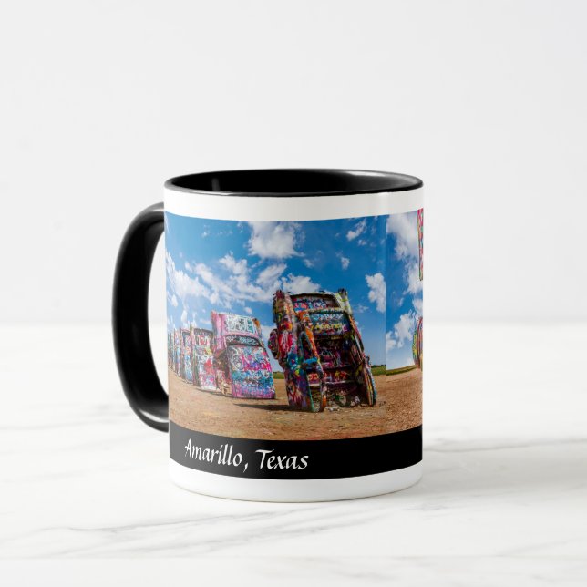 Cadillac Ranch, Amarillo, Texas - Designer Mug (Front Left)