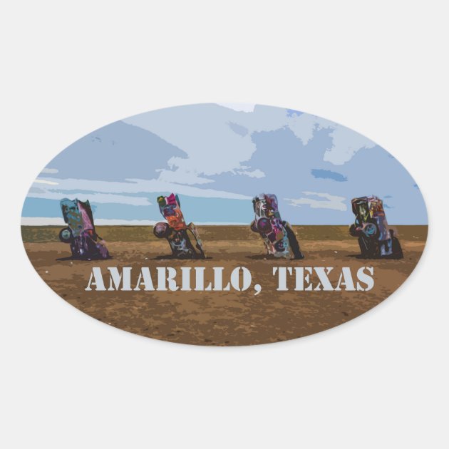 Autocollant Décalcomanie Vinyle Cadillac Ranch Texas - Motif Monument Symbolique - Neuf