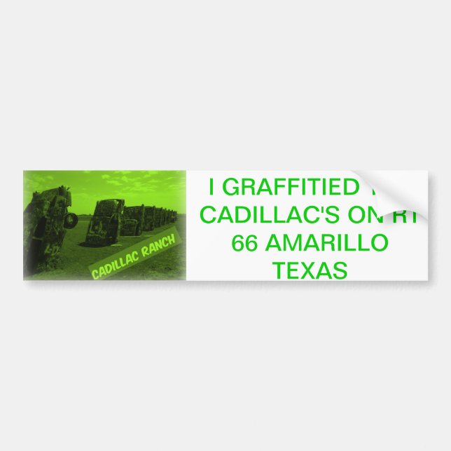 CADILLAC RANCH BUMPER STICKER (Front)