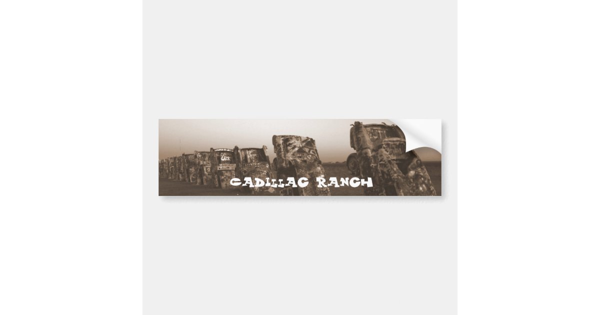 Cadillac Ranch Bumper Sticker | Zazzle