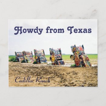 Cadillac Ranch Postcard by zortmeister at Zazzle