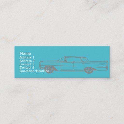 Customizable Cadillac - Skinny Business Card Templates