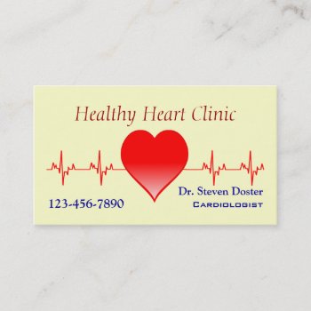 Cadiologist Business Card by Lasting__Impressions at Zazzle