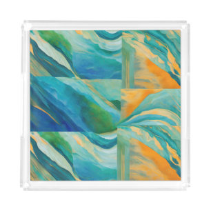 “Cádiz” A Colourful Tiled Effect Acrylic Tray