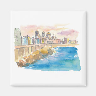 Cadiz Costa De La Luz Waterfront Magnet