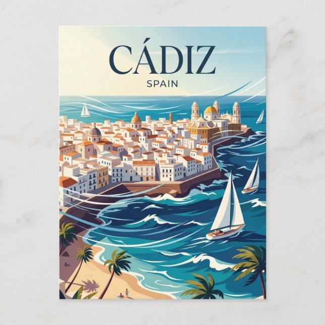 Cádiz Spain Postcard (Front)