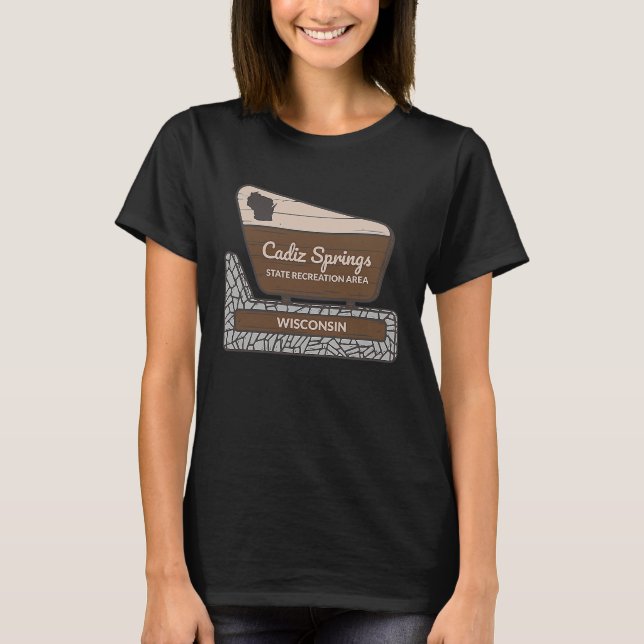 Cadiz Springs State Recreation Area Wisconsin WI V T-Shirt (Front)