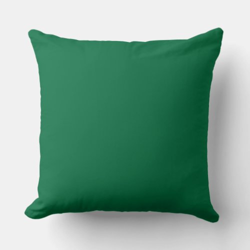 Cadmium green color background throw pillow