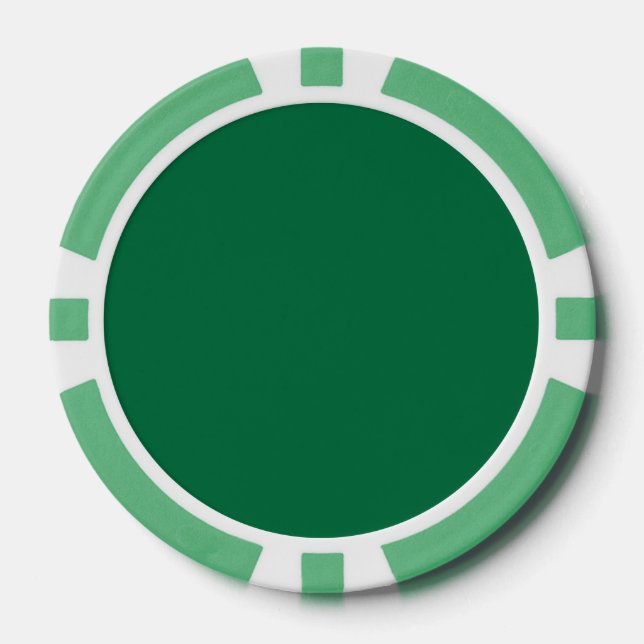 Cadmium green (solid color)  poker chips (Front)