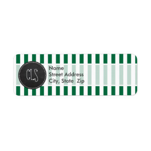 Cadmium Green Stripes; Retro Chalkboard Label