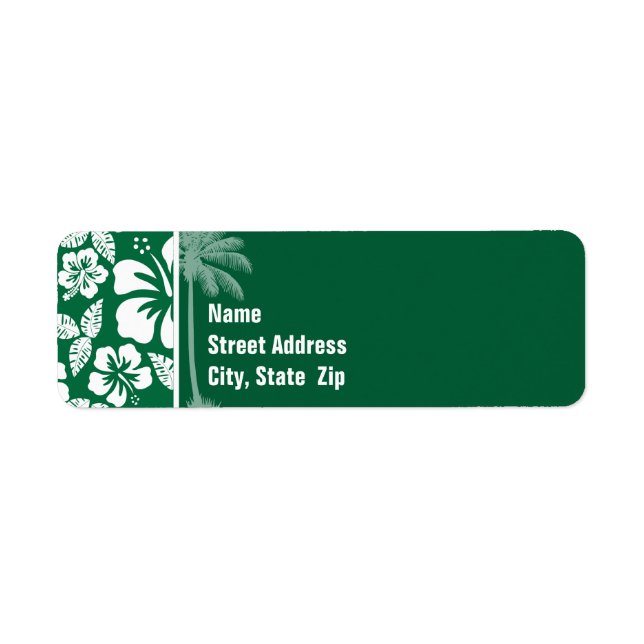 Cadmium Green Tropical Hibiscus; Palm Label (Front)
