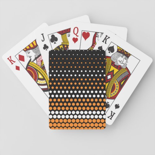 Cadmium Orange and White Polka Dot Poker Cards