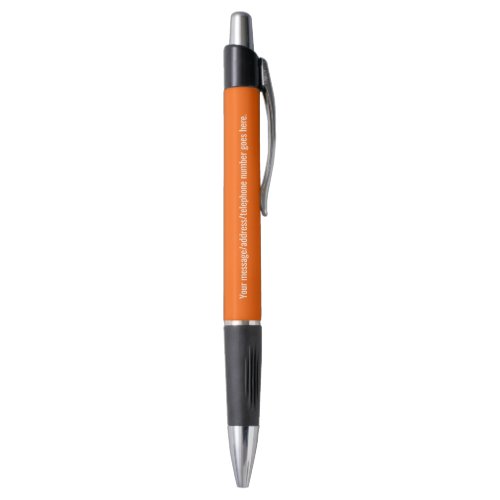 Cadmium Orange Customizable Pen