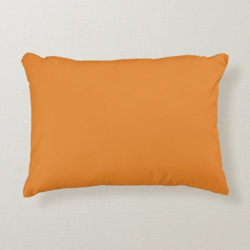Cadmium Orange Solid Color Accent Pillow