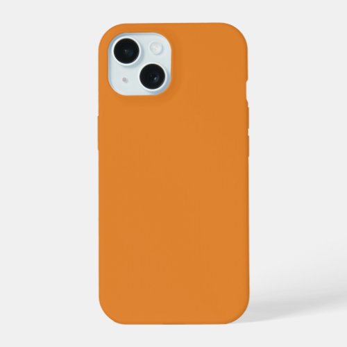 Cadmium Orange Solid Color iPhone 15 Case