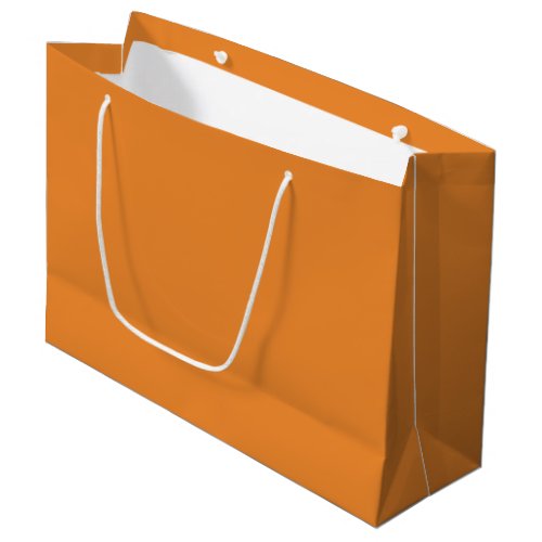Cadmium Orange Solid Color Large Gift Bag