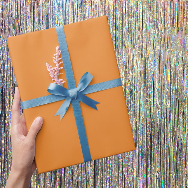 Cadmium Orange Solid Color Wrapping Paper (Creator Uploaded)