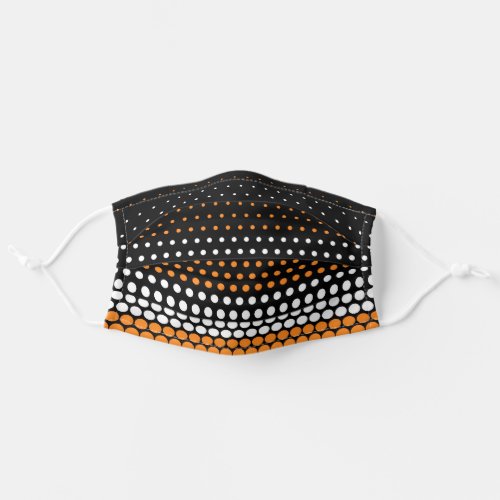 Cadmium Orange White Polka Dot Modern Pattern Adult Cloth Face Mask