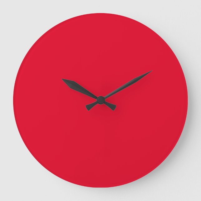 Cadmium Red Fashionable Colorful Large Clock (Front)