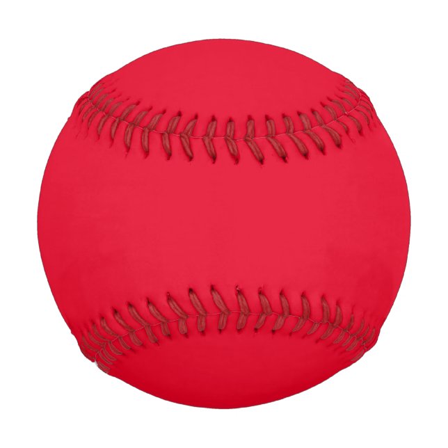 Cadmium Red Solid Color Baseball (Front)