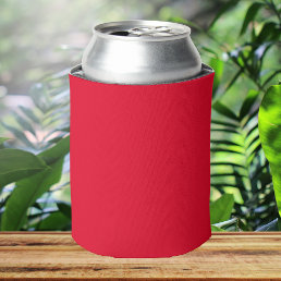 Cadmium Red Solid Color Can Cooler
