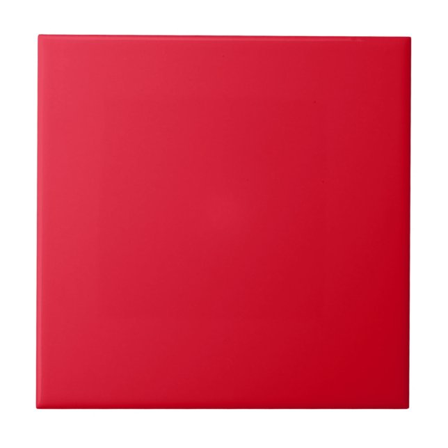 Cadmium Red Solid Color Ceramic Tile (Front)