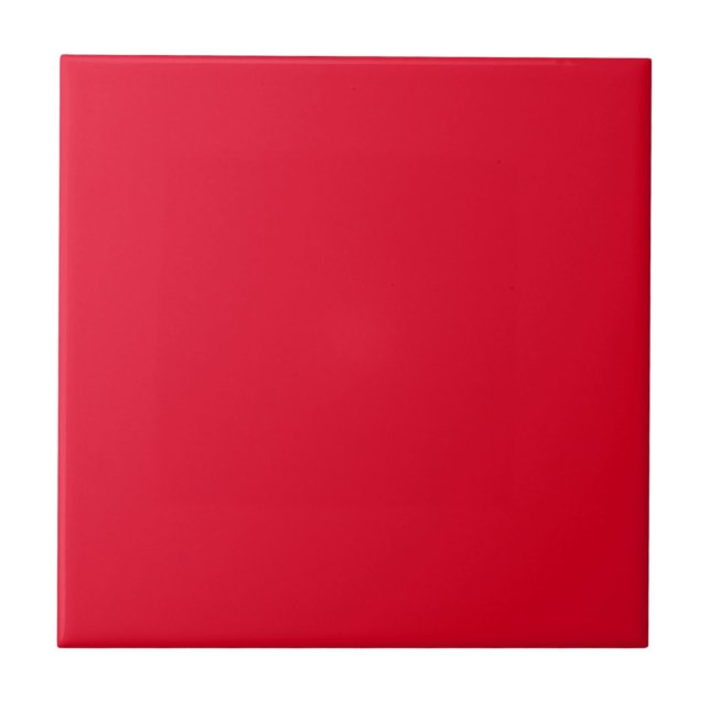 Cadmium Red Solid Color Ceramic Tile (Front)