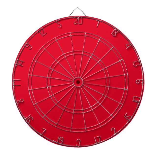 Cadmium Red Solid Color Dart Board (Front)