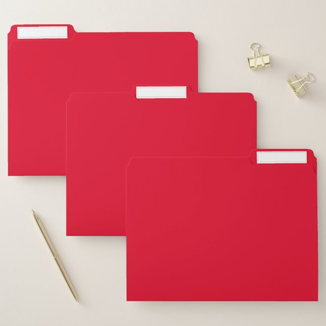 Cadmium Red Solid Color File Folder (Set)