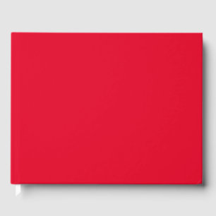 Cadmium Red Solid Color Guest Book