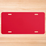 Cadmium Red Solid Color License Plate at Zazzle