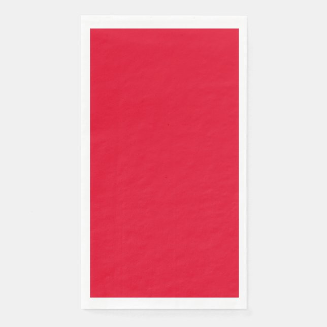 Cadmium Red Solid Color Paper Guest Towels (Front)
