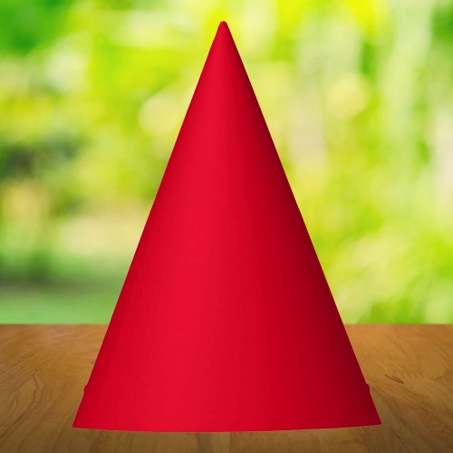 Cadmium Red Solid Color Party Hat