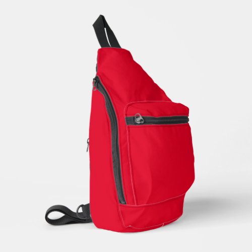 Cadmium Red Solid Color Sling Bag