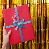 Dark reddish-orange wrapping paper