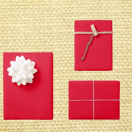 Cadmium Red Solid Color Wrapping Paper Sheets