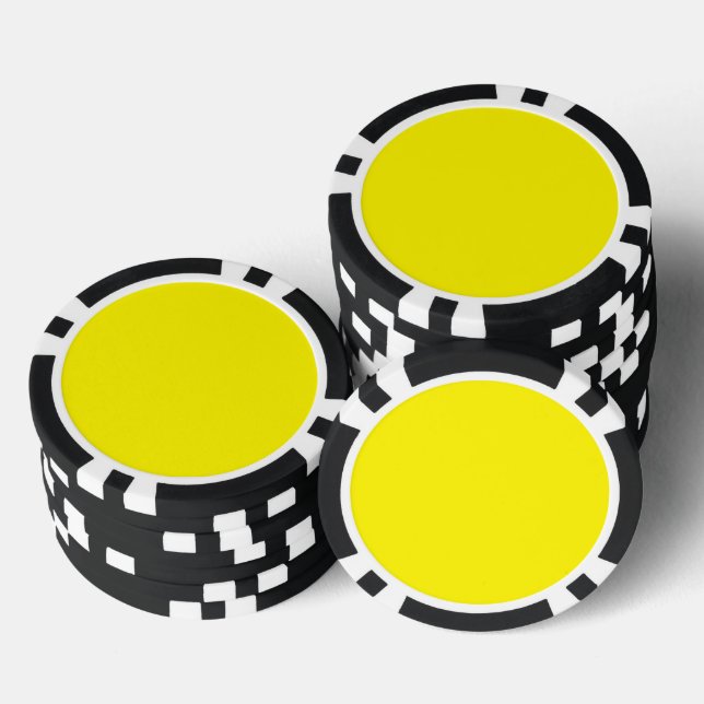 Cadmium yellow (solid color)  poker chips (Stack)