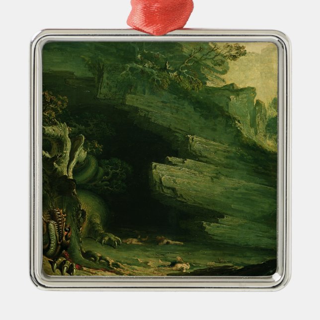 Cadmus and the Dragon Metal Ornament (Front)