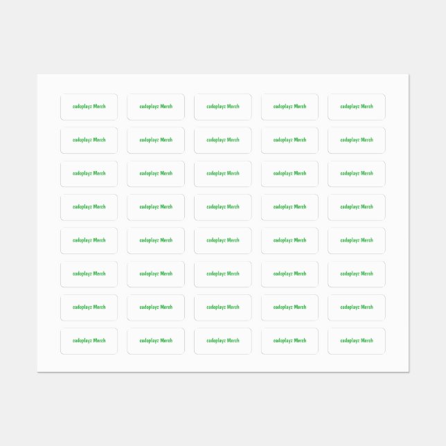 cadoplayz Clothing Labels® Kids' Labels (Sheet)